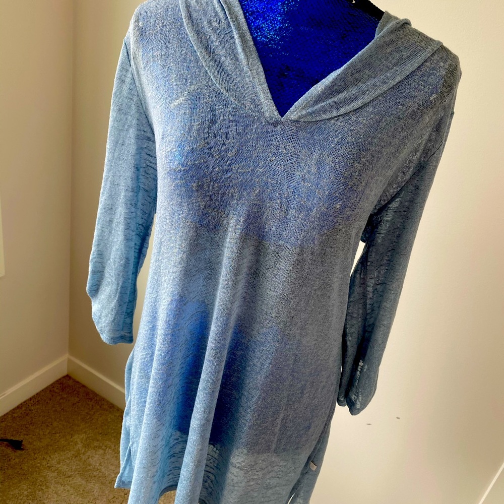 Beach coverup with hood